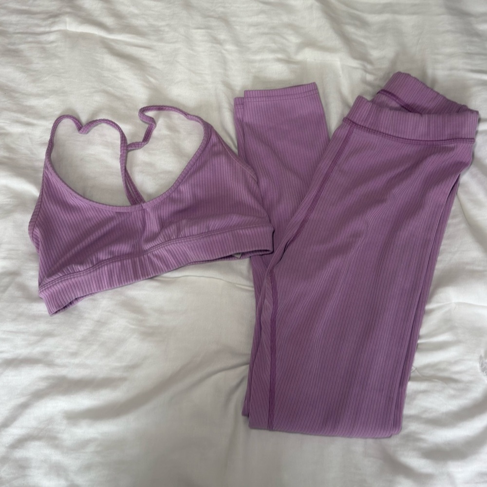 ALO Yoga Lavender Sports Bra Set 💜